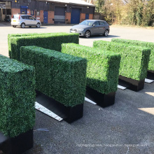 Customized size green boxwood hedge planter for balcony privacy screens